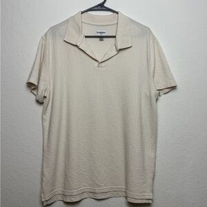 Goodfellow & Co Textured Cream Polo Shirt